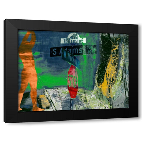 Southside - Ft. Worth Black Modern Wood Framed Art Print by Jasper, Sisa