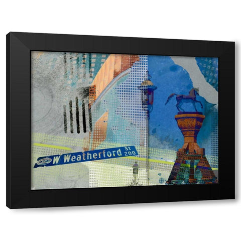 Weatherford St. Ft. Worth Black Modern Wood Framed Art Print by Jasper, Sisa