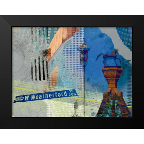 Weatherford St. Ft. Worth Black Modern Wood Framed Art Print by Jasper, Sisa