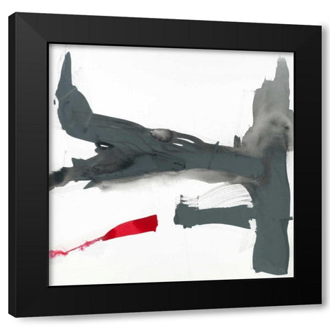 Minimal IV Black Modern Wood Framed Art Print with Double Matting by Jasper, Sisa