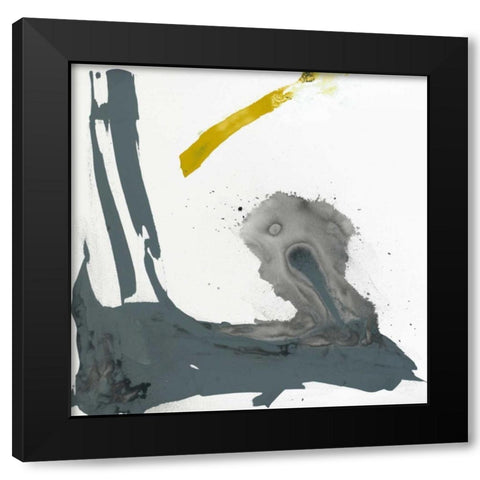 Minimal V Black Modern Wood Framed Art Print by Jasper, Sisa