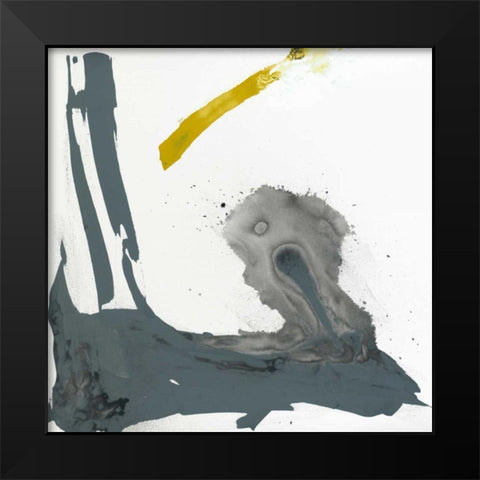 Minimal V Black Modern Wood Framed Art Print by Jasper, Sisa