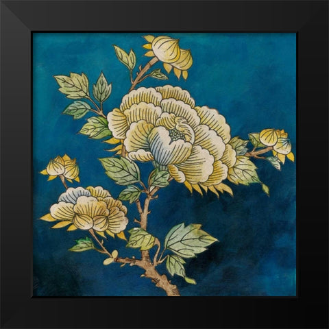 Eastern Floral I Black Modern Wood Framed Art Print by Meagher, Megan