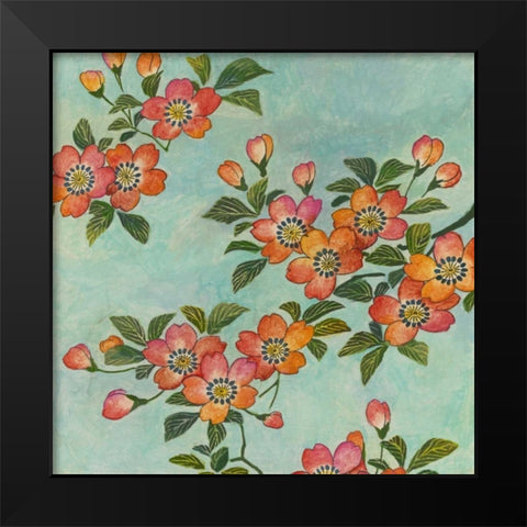 Eastern Blossoms II Black Modern Wood Framed Art Print by Meagher, Megan