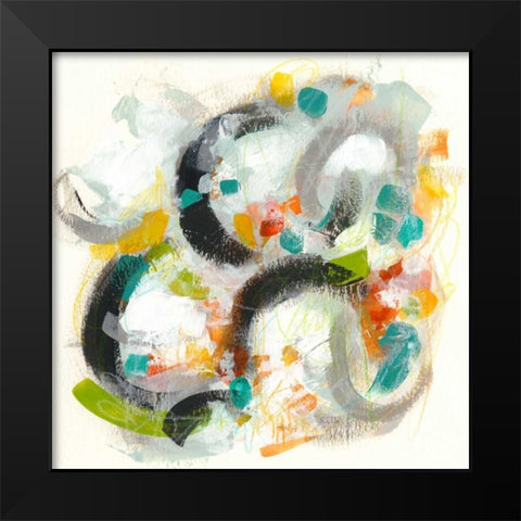Circular Energy I Black Modern Wood Framed Art Print by Vess, June Erica