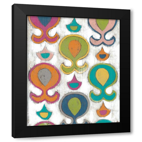 Be Happy II Black Modern Wood Framed Art Print with Double Matting by Zarris, Chariklia