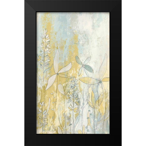 Meadow Fresco I Black Modern Wood Framed Art Print by Vess, June Erica
