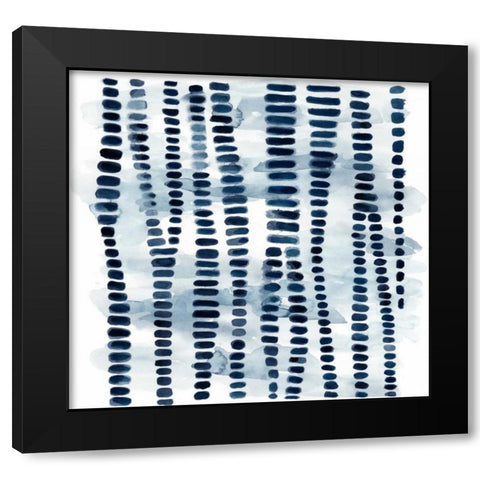 Indigo Study V Black Modern Wood Framed Art Print with Double Matting by Zarris, Chariklia