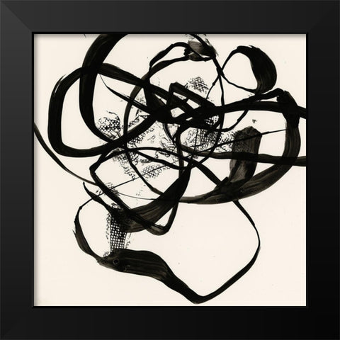 Sumi-E Abstract I Black Modern Wood Framed Art Print by Goldberger, Jennifer