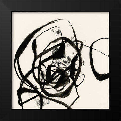 Sumi-E Abstract II Black Modern Wood Framed Art Print by Goldberger, Jennifer
