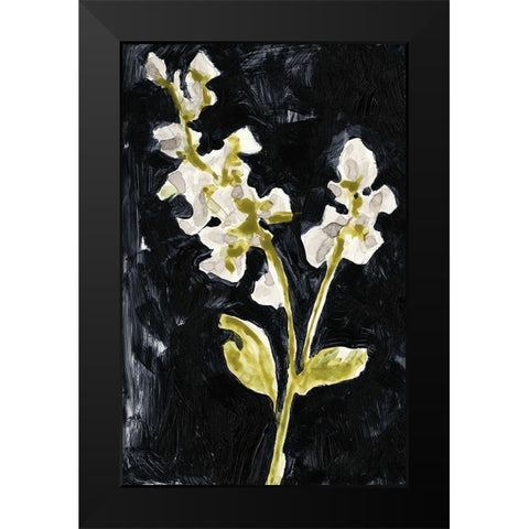 Midnight Phlox I Black Modern Wood Framed Art Print by Goldberger, Jennifer