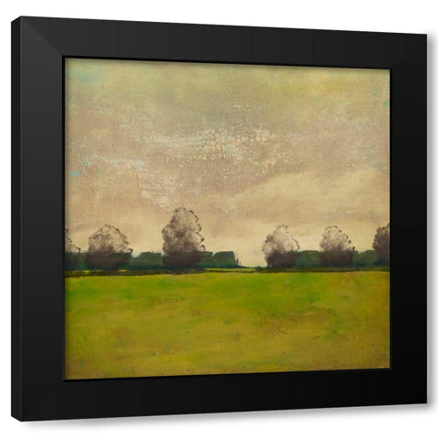 Treeline in the Field II Black Modern Wood Framed Art Print with Double Matting by Altug, Mehmet