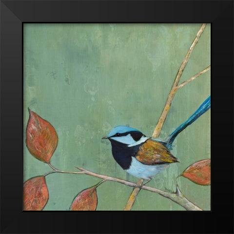 Resting Bird I Black Modern Wood Framed Art Print by Altug, Mehmet