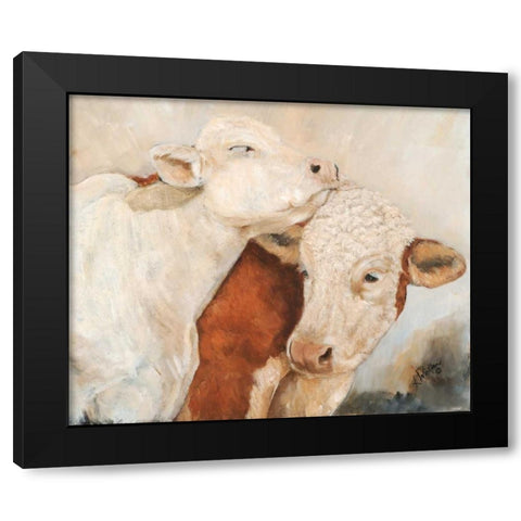 My Place or Yours II Black Modern Wood Framed Art Print with Double Matting by Winkler, Kathy