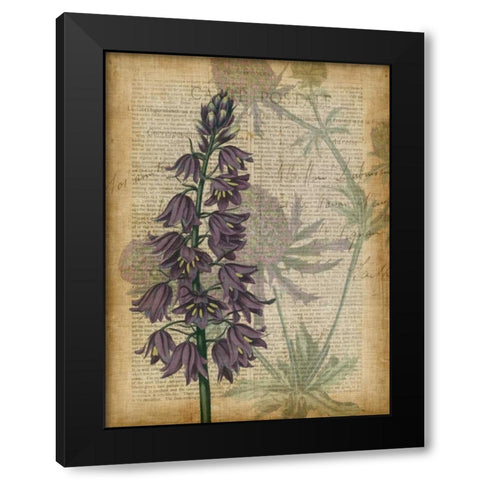 Fuchsia Flowers IV Black Modern Wood Framed Art Print by Studio W