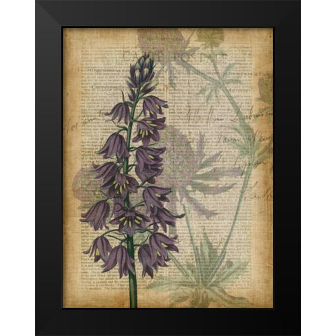 Fuchsia Flowers IV Black Modern Wood Framed Art Print by Studio W