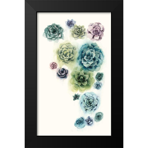 Succulent Cluster I Black Modern Wood Framed Art Print by Popp, Grace