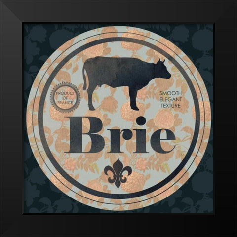 Cheese Label I Black Modern Wood Framed Art Print by Popp, Grace