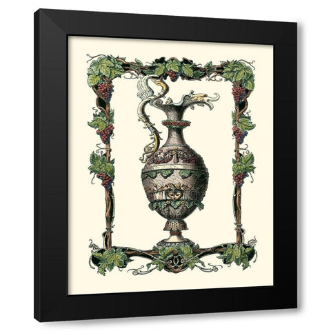 Wine Vessel I Black Modern Wood Framed Art Print by Bookman, D.