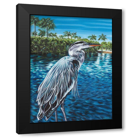 Peaceful Heron I Black Modern Wood Framed Art Print with Double Matting by Vitaletti, Carolee