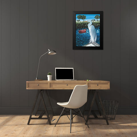 Peaceful Heron II Black Modern Wood Framed Art Print by Vitaletti, Carolee