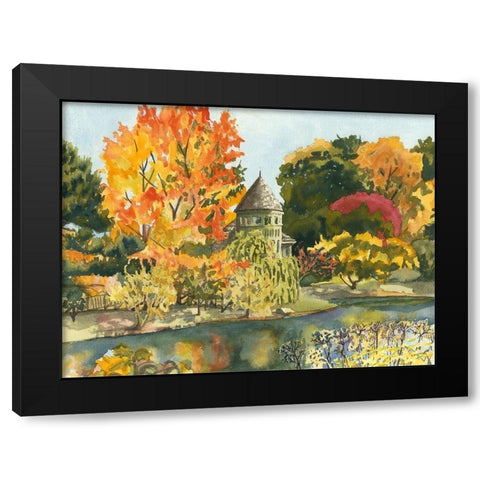 Custom Plein Air Garden II (ASH) Black Modern Wood Framed Art Print by Miller, Dianne