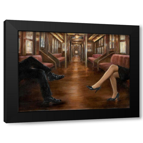 Last Stop Black Modern Wood Framed Art Print by Harper, Ethan