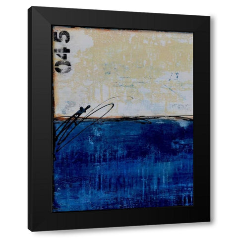Beach 45 I Black Modern Wood Framed Art Print with Double Matting by Ashley, Erin