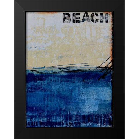 Beach 45 II Black Modern Wood Framed Art Print by Ashley, Erin