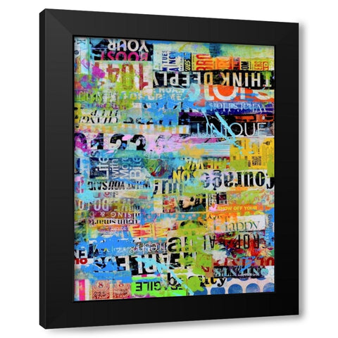 Metro Mix 33 II Black Modern Wood Framed Art Print by Ashley, Erin
