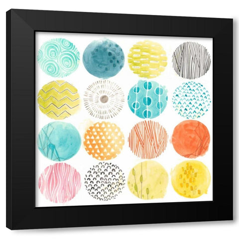 Pattern Pop I Black Modern Wood Framed Art Print with Double Matting by Vess, June Erica