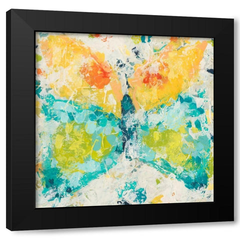 Prism Butterfly II Black Modern Wood Framed Art Print by Vess, June Erica
