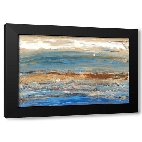 Indigo Currents I Black Modern Wood Framed Art Print by Ludwig, Alicia