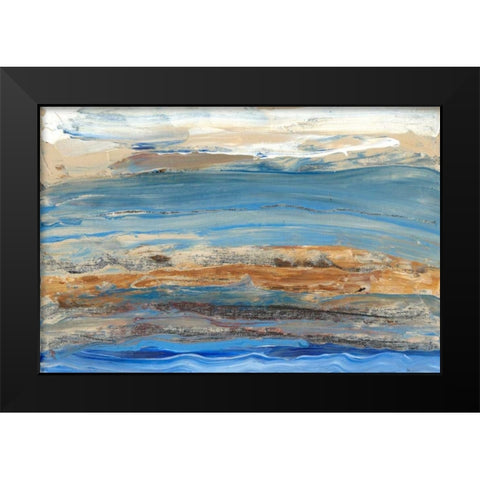 Indigo Currents II Black Modern Wood Framed Art Print by Ludwig, Alicia