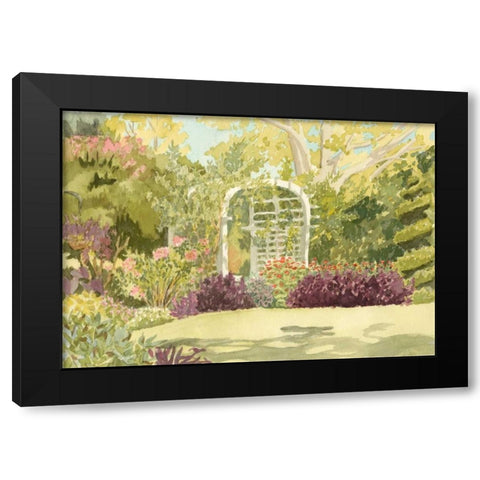 Aquarelle Garden II Black Modern Wood Framed Art Print with Double Matting by Miller, Dianne