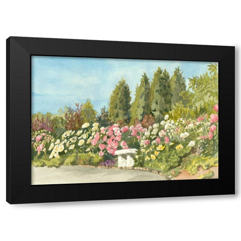 Aquarelle Garden III Black Modern Wood Framed Art Print with Double Matting by Miller, Dianne