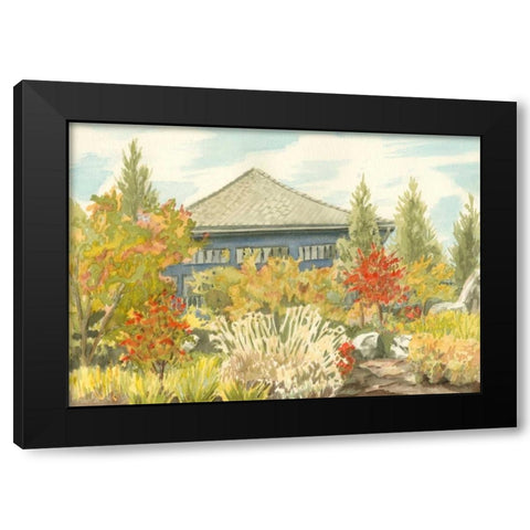 Aquarelle Garden VI Black Modern Wood Framed Art Print with Double Matting by Miller, Dianne