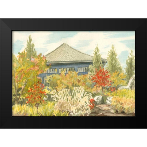 Aquarelle Garden VI Black Modern Wood Framed Art Print by Miller, Dianne