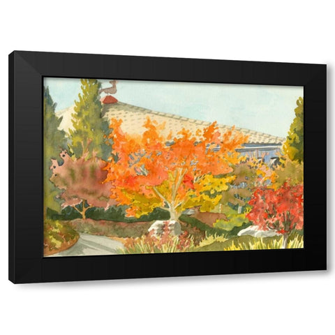 Aquarelle Garden VII Black Modern Wood Framed Art Print with Double Matting by Miller, Dianne