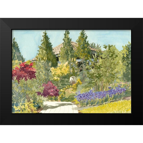 Aquarelle Garden IX Black Modern Wood Framed Art Print by Miller, Dianne