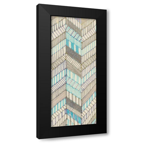 Sketched Chevron I Black Modern Wood Framed Art Print by Galapon, Nikki