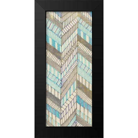 Sketched Chevron II Black Modern Wood Framed Art Print by Galapon, Nikki