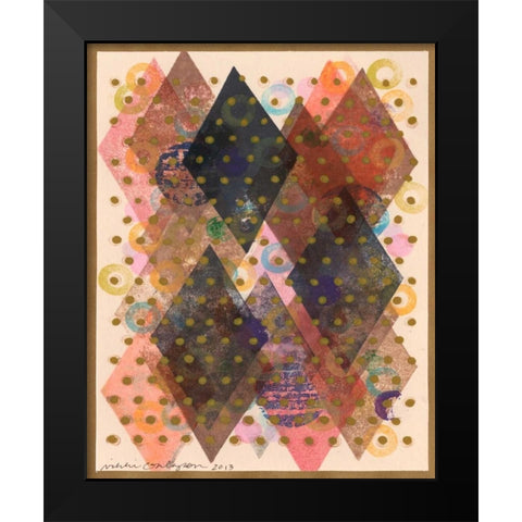 Inked Triangles I Black Modern Wood Framed Art Print by Galapon, Nikki