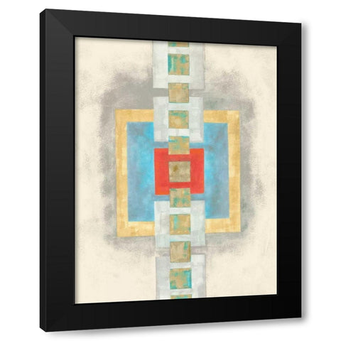 Squares in Line I Black Modern Wood Framed Art Print by Galapon, Nikki