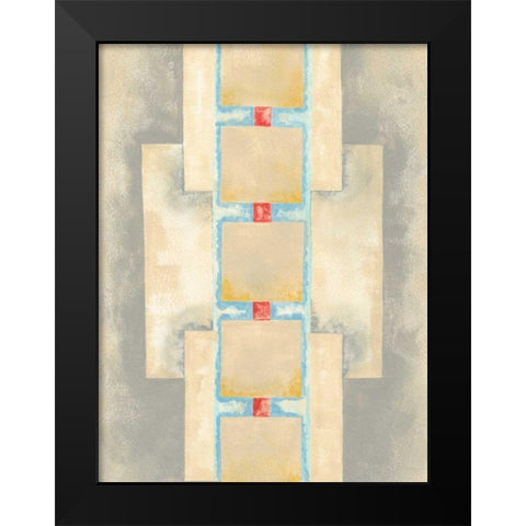 Squares in Line II Black Modern Wood Framed Art Print by Galapon, Nikki