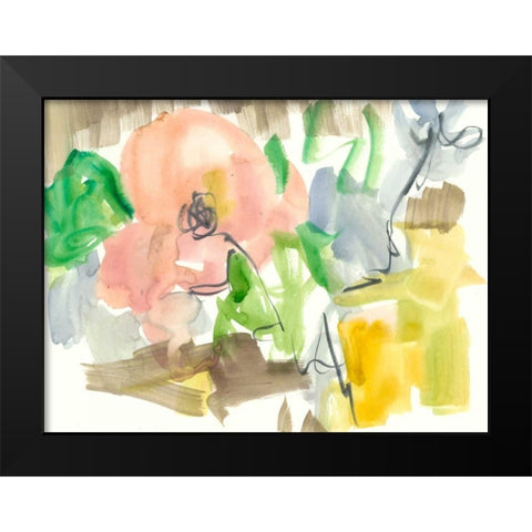 Whimsy in The Garden II Black Modern Wood Framed Art Print by Goldberger, Jennifer