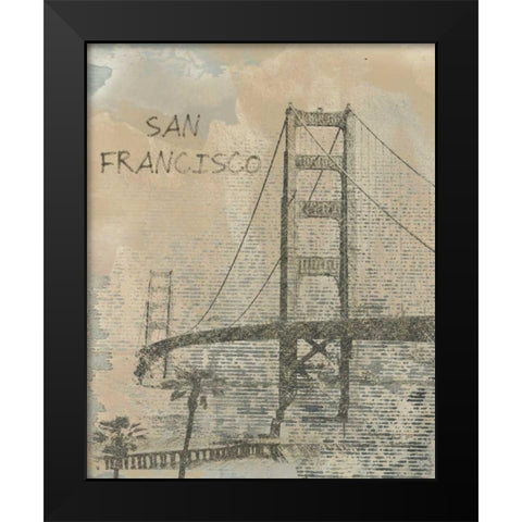 Remembering San Francisco Black Modern Wood Framed Art Print by Orlov, Irena