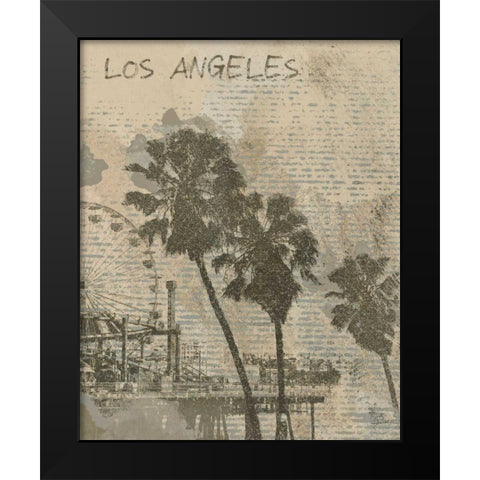 Remembering Los Angeles Black Modern Wood Framed Art Print by Orlov, Irena