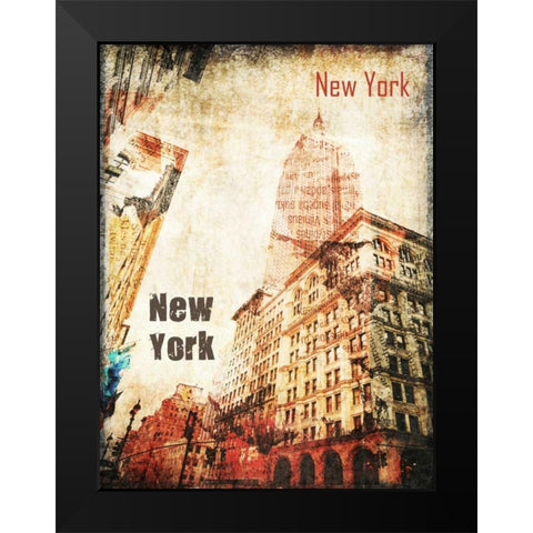 New York Grunge I Black Modern Wood Framed Art Print by Orlov, Irena