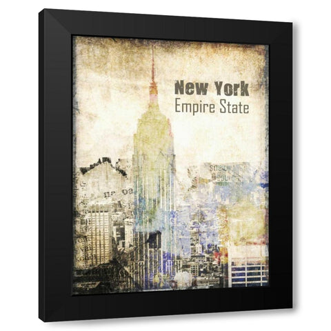 New York Grunge II Black Modern Wood Framed Art Print with Double Matting by Orlov, Irena